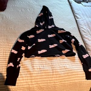 Cropped Barbie Logo Hoodie